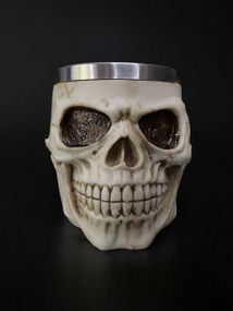 Кружка Череп 400 мл — 3D келих із нержавіючої сталі та епоксидної смоли