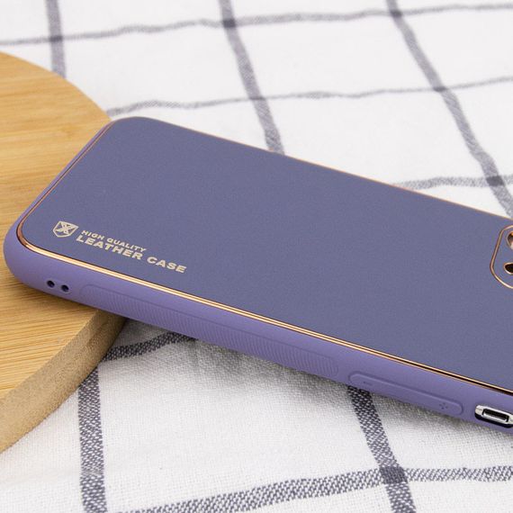 Кожаный чехол Xshield для Apple iPhone 13 Pro Max (6.7") Серый / Lavender Gray | Зображення 2