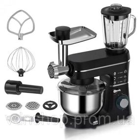 Тістомісильник з великою чашею Domotec 6676B 5в1 10 Л 1400 W, Стаціонарний швидкісний міксер RY-21