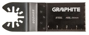 Полотно GRAPHITE для многофункц. инструменту, HSS по металлу, 34 мм (56H006)