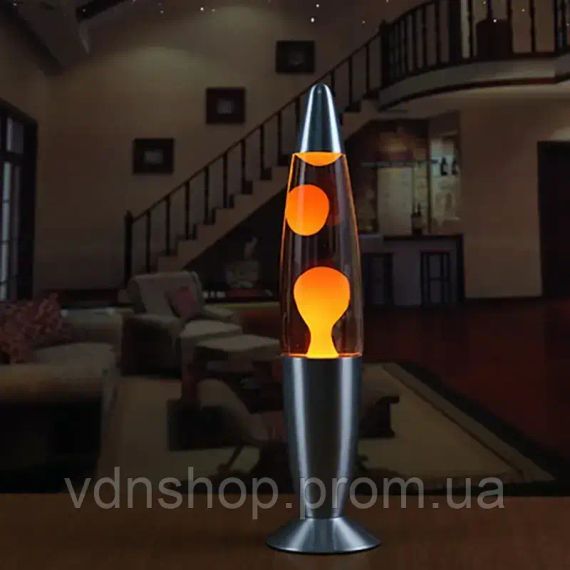 Оранжевая Ночник-светильник "Лавовая лампа" 37 см Лава лампа