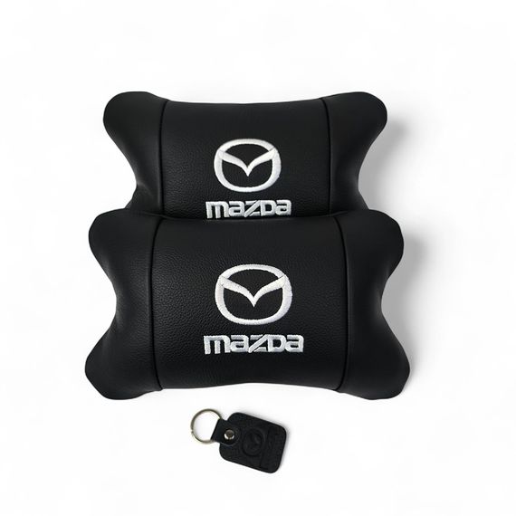Декоративні подушки з логотипом Mazda, Подушки з логотипом від виробника під голову в машину WF-76 | Зображення 4
