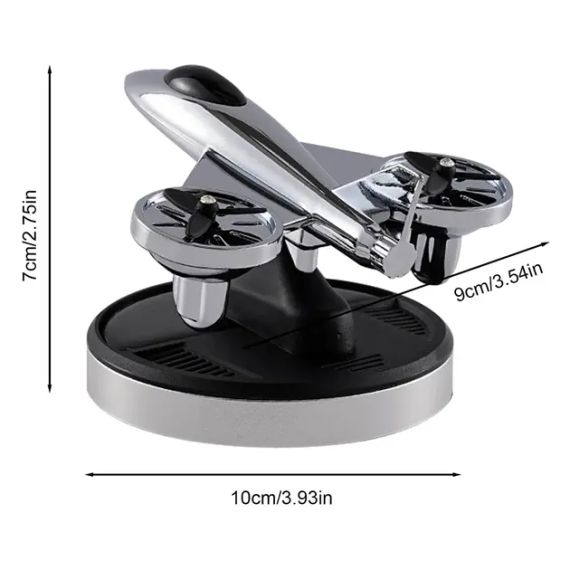 Ароматизатор на солнечных батареях в машину Самолет истребитель с турбинами | Зображення 6