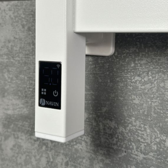 Електрична рушникосушка NAVIN Largo 1100х500 Sensor з Wi-Fi, широка лівобічна, білий оксамит | Зображення 4