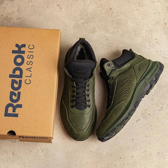 зимові шкіряні ботинки Reebok олива | Зображення 8
