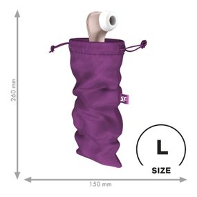 Мішечок для секс-іграшок Satisfyer Treasure Bag L, фіолетовий, на шнурку