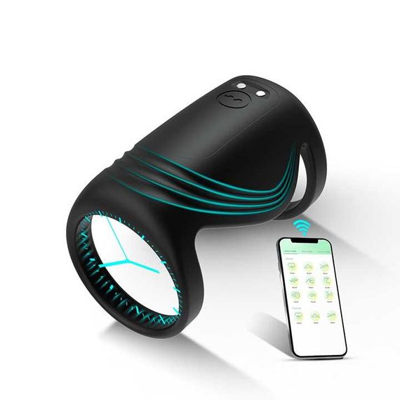 Смарт насадка на пеніс із вібрацією Black Velvets Sleeve