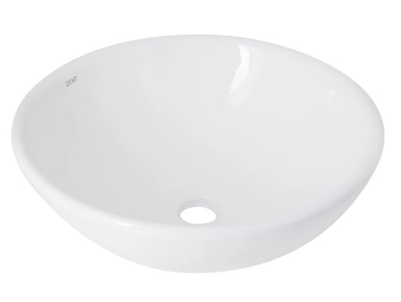 Раковина накладна Qtap Owl 400х400х155 мм, White, кругла, без донного клапана QT1911K53WN