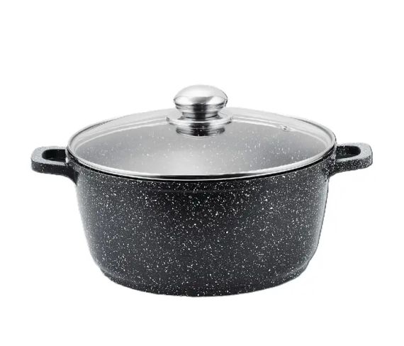 Кухонний набір каструль Benson BN-298 з литого алюмінію та мраморним антипригарним покриттям об'ємом 1.5/2.2/3.2 л. | Зображення 1