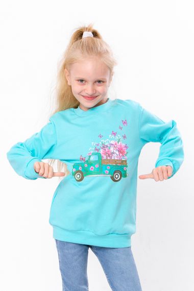 Джемпер для дівчинки Носи своє 116 Блакитний (p-4540-132900) | Зображення 1