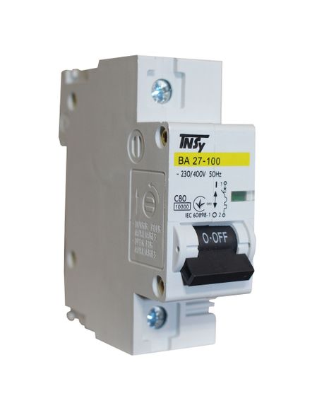 Автоматический выключатель ВА27-100 1Р 80А 10 кА х-ка C Ny95504834