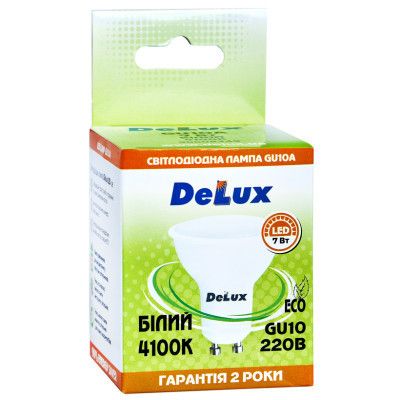 Лампочка Delux GU10A 7Вт 4100K 220В GU10 (90020565) | Зображення 1