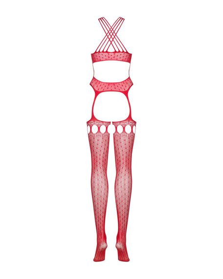 Комбінезон-сітка Obsessive G313 Червоний S/M/L | Зображення 5