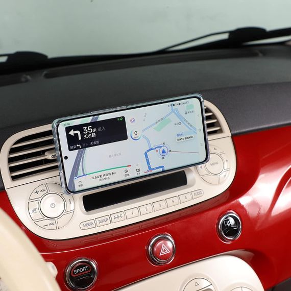 Автомобільний тримач для телефону на панель приладів для Fiat 500 (2010–2015), з алюмінієвого сплаву, на вентиляційну решітку | Зображення 2