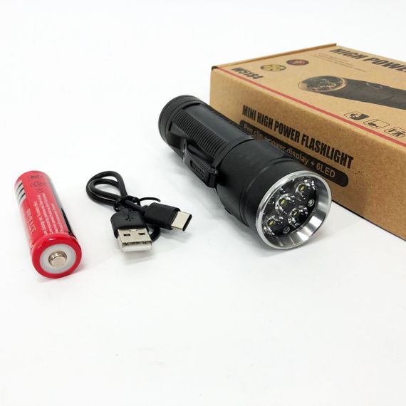 Ліхтар акумуляторний LED ліхтар W5184-6XHP360 Портативний світлодіодний з USB-зарядкою CL-37 | Зображення 1