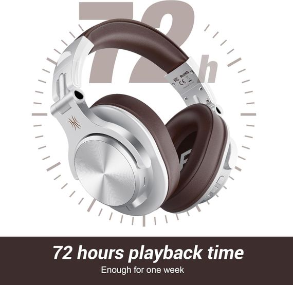 Гарнітура OneOdio Fusion A70, Bluetooth+3,5мм/6,35мм, Silver Brown | Зображення 3