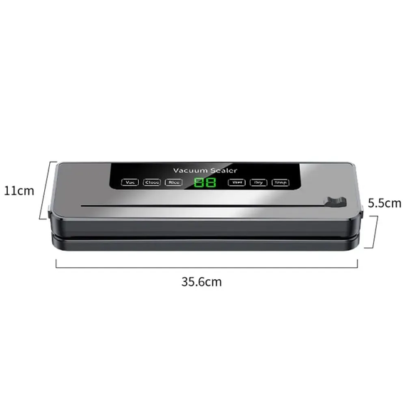 Вакуумный упаковщик для продуктов с LED-дисплеем и резаком, FKJ-5100 / Бытовой вакууматор / Машинка для вакуумной упаковки | Зображення 2
