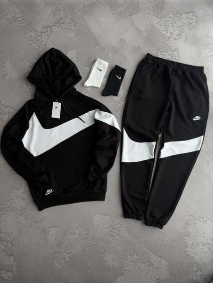 Костюм у стилі Nike з худі чорний | Зображення 7