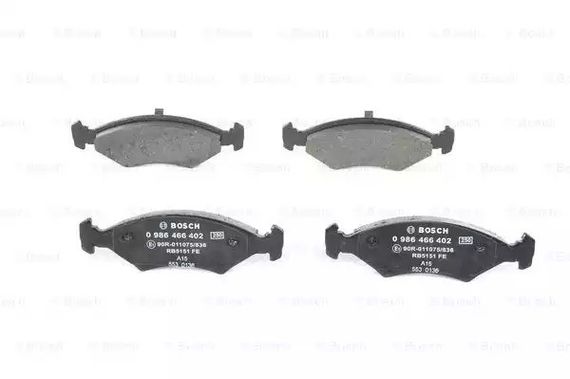 Колодки гальмівні дискові FORD ESCORT передн.  BOSCH (0986466402) | Зображення 2