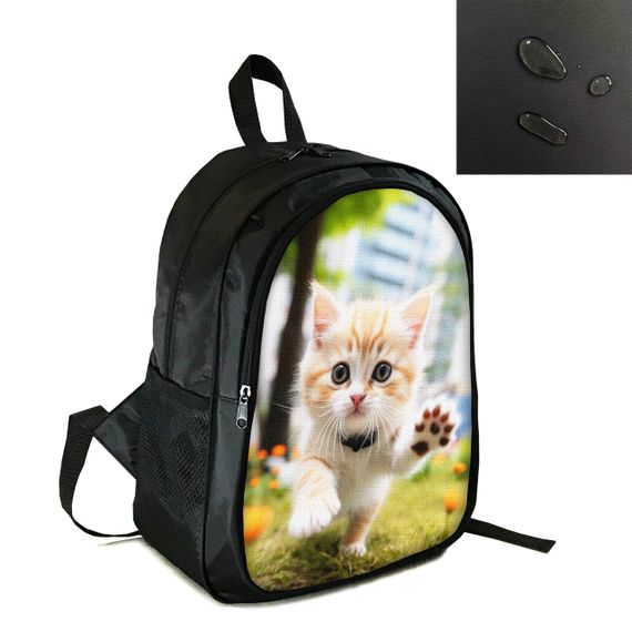 Рюкзак міський/шкільний 38×28см з принтом з котом/кошеням дитячий, підлітковий, спортивний (4142)
