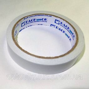 Скотч двосторонній канцелярський PACKunOK 19мм*8м