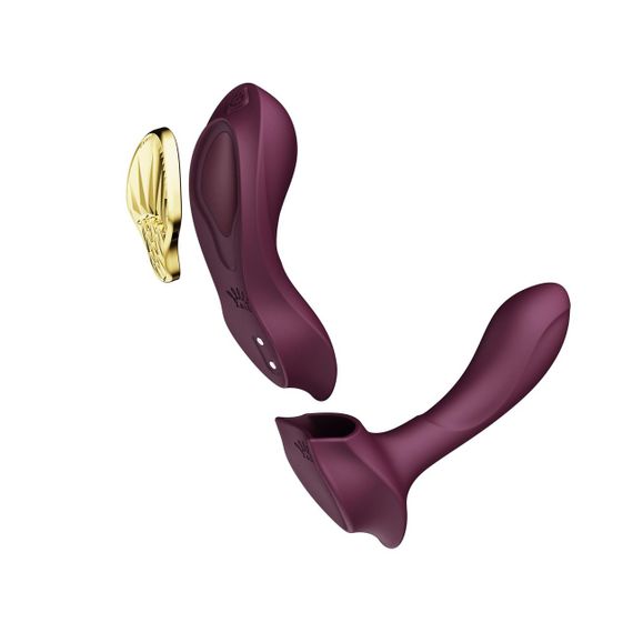 Смарт-вібратор у трусики Zalo - AYA Velvet Purple, насадка та пульт ДК Sex Aura | Зображення 1
