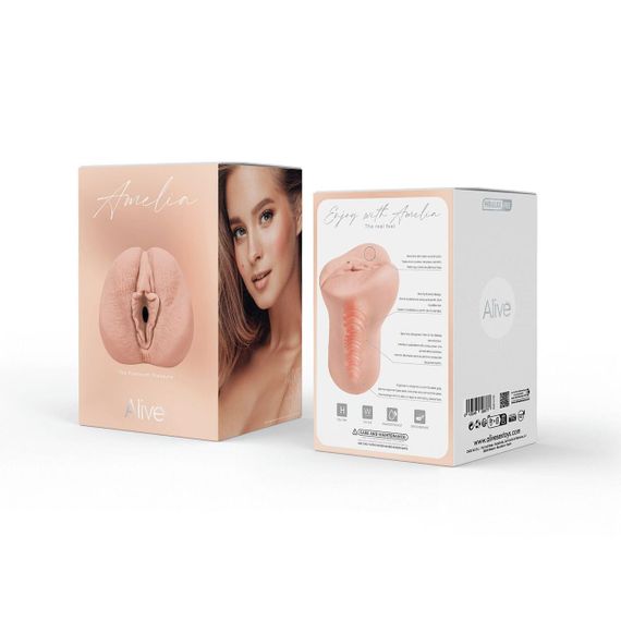 Мастурбатор-вагіна Alive Amelia Super Realistic Masturbator S Flesh, реалістичний канал Sex Aura | Зображення 6