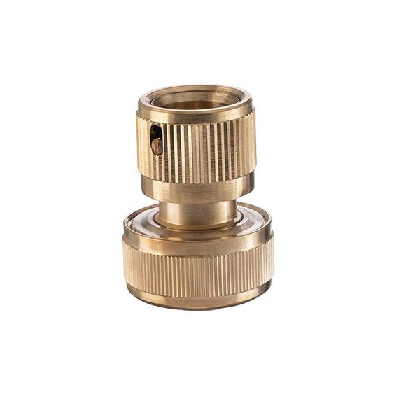 Конектор латунний з аквастопом 1/2" на шланг 3/4" STORM INTERTOOL GE-1217 | Зображення 3