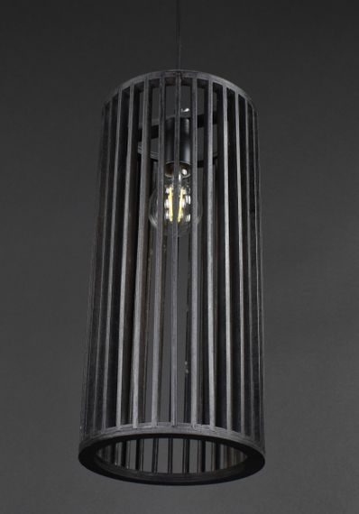 Люстра підвісна на 1 лампочку 27825 Чорний 45-200х18х18 см. | Зображення 6