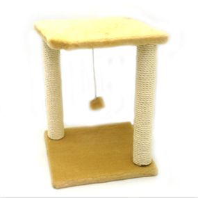Домик когтеточка для кішок Zoo-hunt Самба бежевий 50х33х33 см сезаль