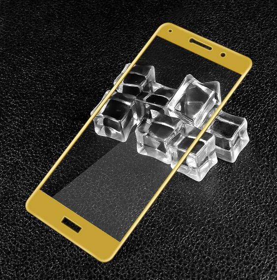 Full Cover защитное стекло для Huawei Honor 6X/GR5 2017 - Gold