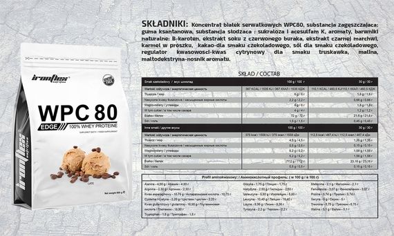 Протеин Iron Flex WPC EDGE Instant 900g (White chocolate) | Зображення 1