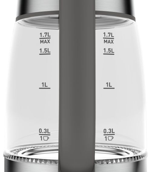 Електрочайник TefalGlass Kettle, 1,7л, скло, сірий (KI740B30) | Зображення 5