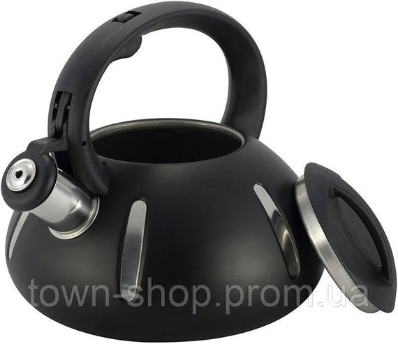 Чайник Ofenbach Happy Kettle 2л из нержавеющей стали со свистком, черный матовый NB-100303 | Зображення 1