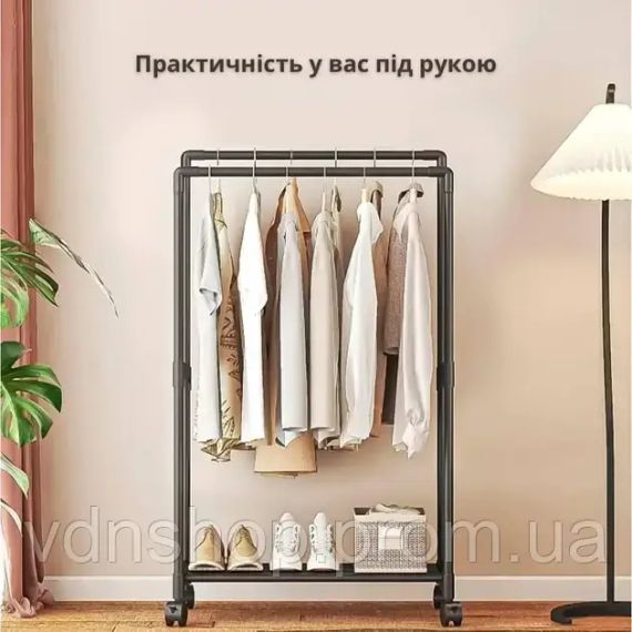 Стійка-вішалка на колесах для речей та взуття (YH9918-1) | Зображення 1