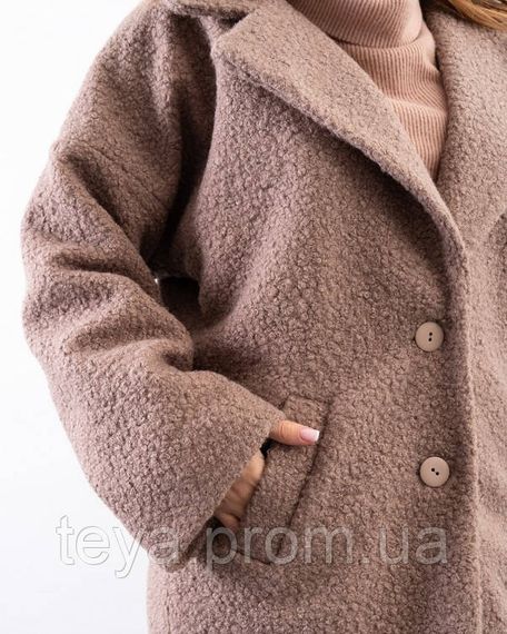 Пальто цвет коричневый размеры S, M, L, XL FI_009019 | Зображення 3
