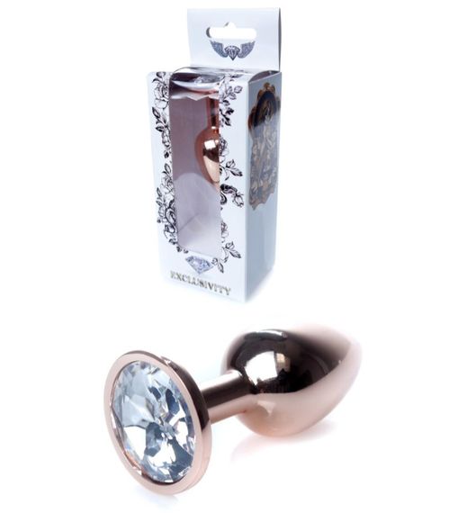 Анальна пробка - Jewellery Red Gold PLUG- Clear Sex Aura