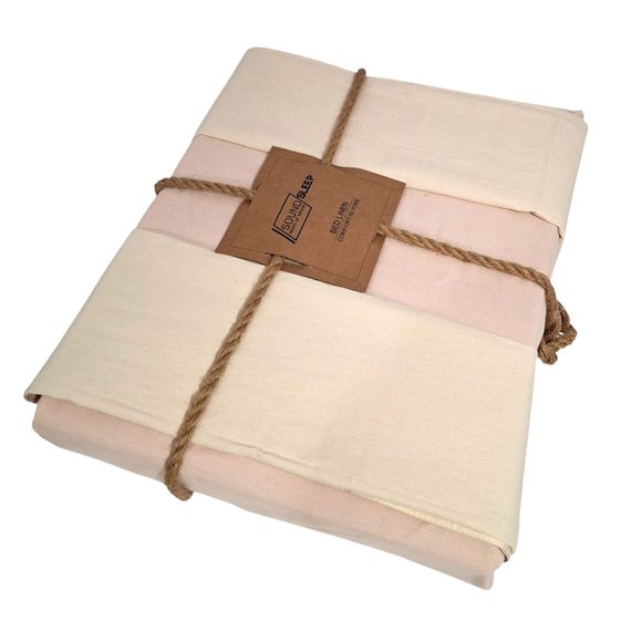 Комплект постільної білизни SoundSleep Stonewash Doble Pink Milk Сімейний 160х220 см рожево-молочний (2800004763684) | Зображення 4