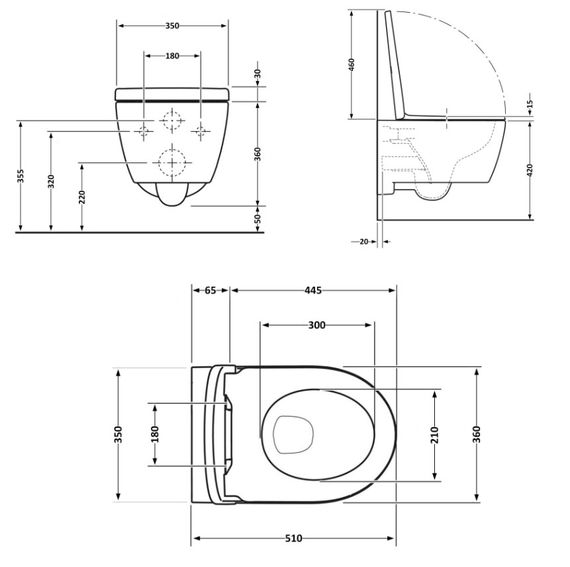 Унітаз підвісний Qtap Scorpio Ultra Quiet, з сидінням Slim Duroplast/ Soft-close/ Quick Release QT14332380AMB | Зображення 1