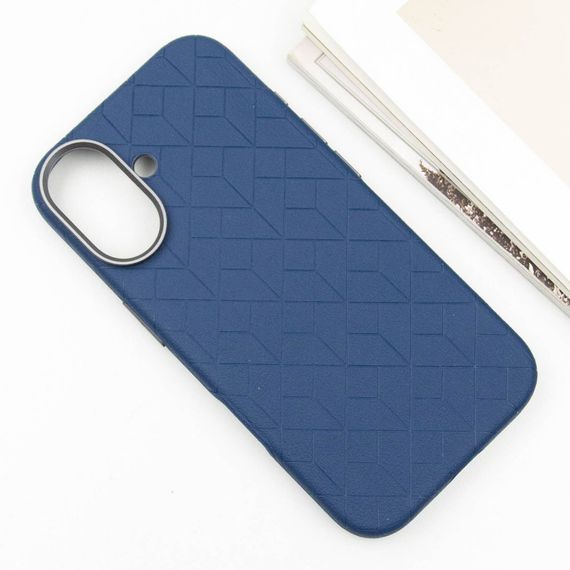 Кожаный чехол Carved with MagSafe для Apple iPhone 16 (6.1") Blue | Зображення 2