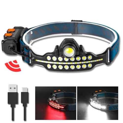 Фонарь налобный BL-W690-LTS+SMD (white+red) сенсорный (с EU-342 датчиком движения) | Зображення 8