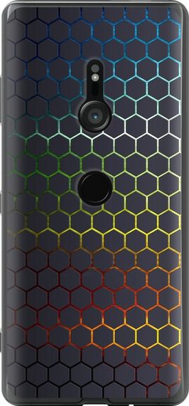 Чехол на Sony Xperia XZ3 H9436 Переливающиеся соты "498u-1540-17620"