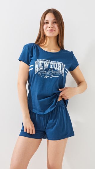 Піжама жіноча Dominant 14450-2 2XL Синій shop (2000999530647)