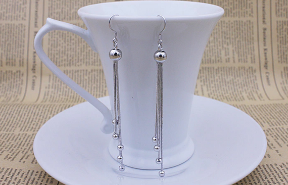 Сережки підвіски Primo Long Balls - Silver | Зображення 2