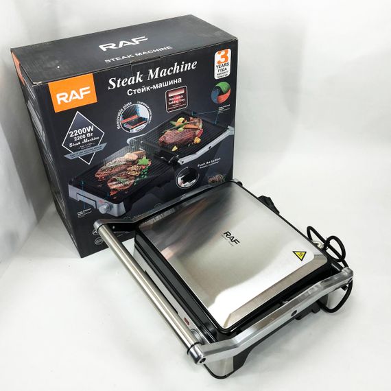 Гриль для дому для шашлику, Електрогриль приготування стейків Гриль настільний притискний YZ-87 | Зображення 6