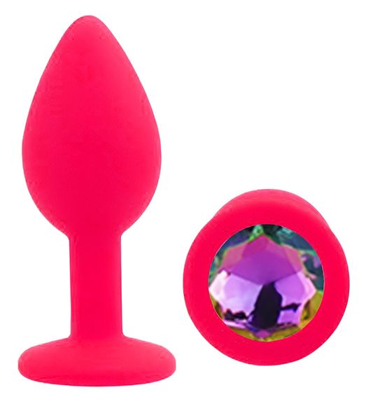 Силіконова анальна пробка EGZO - Silicone Pink Round Plug Rainbow, size S Sex Aura | Зображення 1