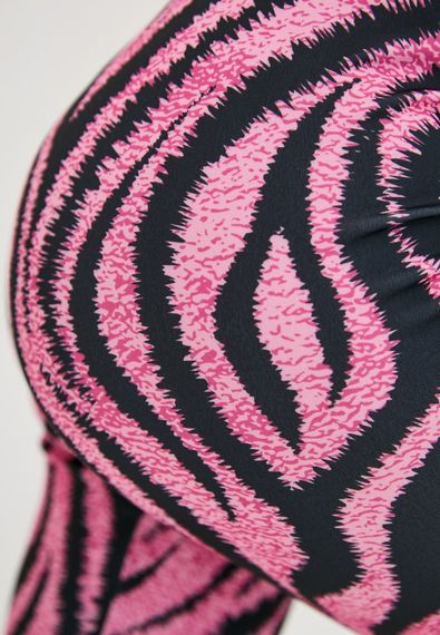 Спортивні шорти велосипедки  4Profi з принтом "Тигреня" рожевий розмір XS дайвінг 18705 | Зображення 4