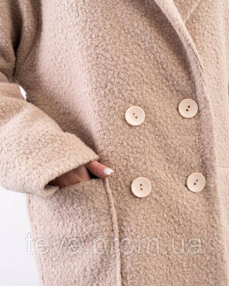 Пальто колір бежевий розмір 3XL FI_009028 | Зображення 3