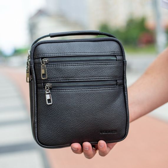 Шкіряна чоловіча сумка-барсетка через плече чорна Bexhill BX-14660 | Зображення 2