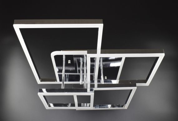 Люстра світлодіодна стельова LED світильник для квартири на стелю лед з пультом 26185 Хром 17х56х71 см.